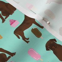 chocolate lab ice cream summer dog breed fabric labrador retriever blue 