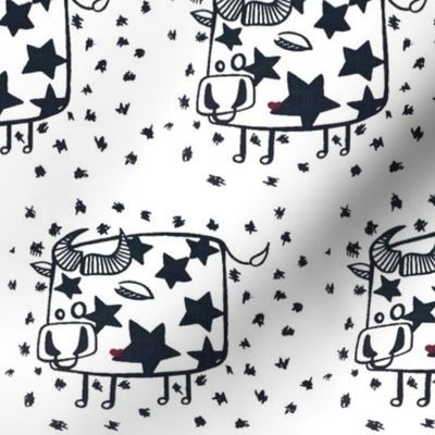 Monochrome cow prints