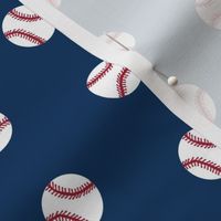 baseball sports themed baseballs fabric design navy