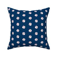 baseball sports themed baseballs fabric design navy