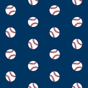 baseball sports themed baseballs fabric design navy