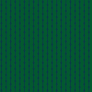 stripes with dots blue on green