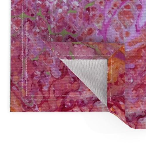 Marble 6  - Spring Flowers in violet, pinks, Orange