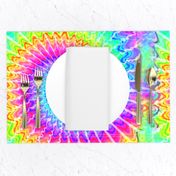 1 tie dye rainbow colourful psychedelic rave music festivals neon pink blue green spirals watercolor pop art hippies