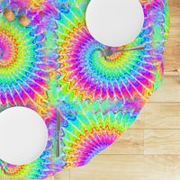 1 tie dye rainbow colourful psychedelic rave music festivals neon pink blue green spirals watercolor pop art hippies