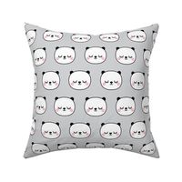 panda dreams cheeky panda sleepy faces on light grey