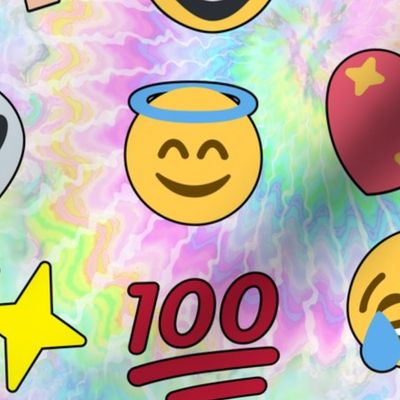 3 emoji aliens hearts stars smiling smiley faces angels crying tears of joy laughing 100  lips mouths flowers floral sakura spaceships ufo cats tie dye hippies rave music festivals psychedelic watercolor rainbow colorful pastel pale pink blue yellow raisi