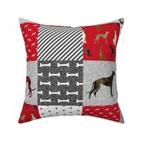 greyhound  pet quilt a cheater quilt nursery dog quilt 