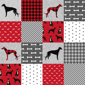 greyhound black pet quilt a cheater quilt nursery dog quilt 