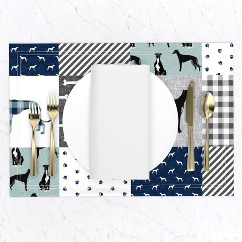 greyhound black pet quilt b cheater quilt nursery dog quilt 