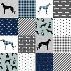 greyhound black pet quilt b cheater quilt nursery dog quilt 