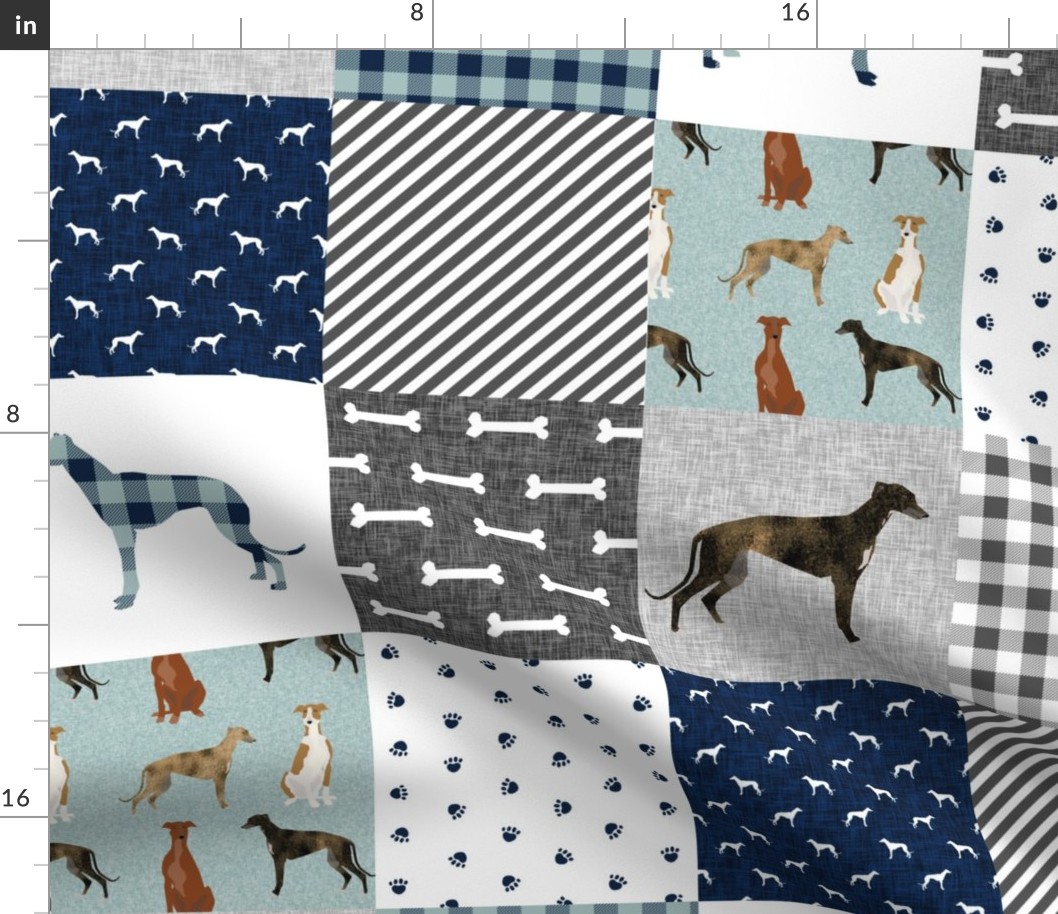 galgo, edredón, perro, edredones, guardería, perros, galgos Tela |  Spoonflower