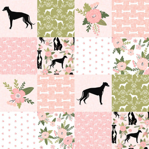 greyhound black pet quilt d cheater quilt nursery dog quilt 