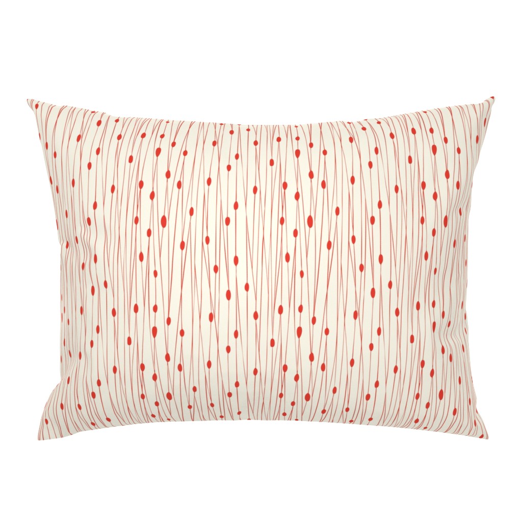 Entangled - Geometric Lines Cream & Burnt Orange