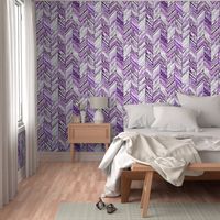 Whitewashed Wood Parquetry - Purple