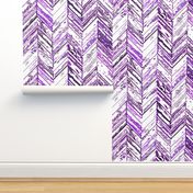 Whitewashed Wood Parquetry - Purple