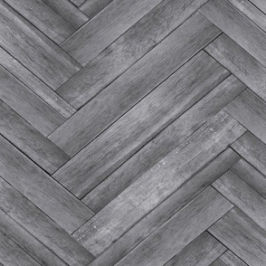 Gray Herringbone Wood Panels