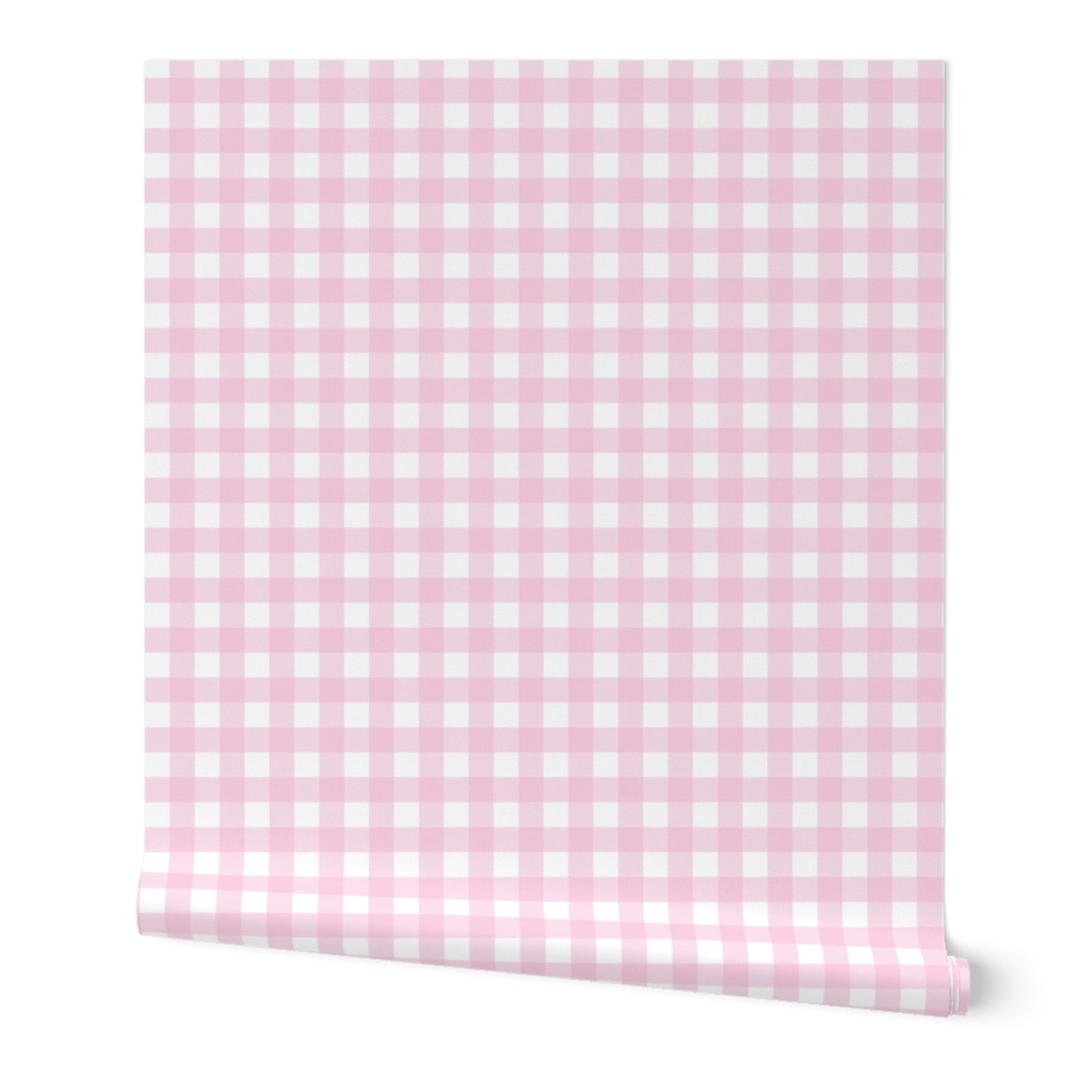 Gingham pastel pink