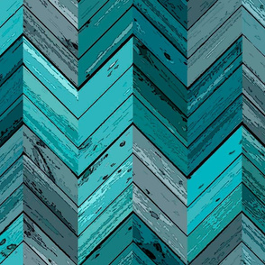 Wood Parquetry  - Cyan