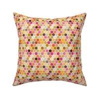 18-7AB Fall Autumn Hexagon Pink Magenta Gold Plum Yellow Orange Gray Grey  Taupe Spots and Dots _ Miss Chiff Designs 