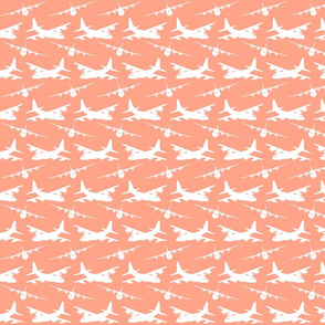 C130 Coral Background with White-ch