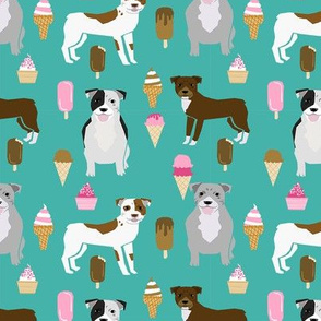 pitbull mixed coats ice cream dog breed pure breed fabric teal