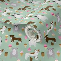 pitbull mixed coats ice cream dog breed pure breed fabric mint