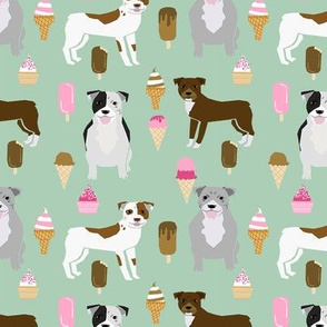 pitbull mixed coats ice cream dog breed pure breed fabric mint
