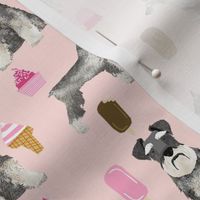 schnauzer ice cream dog breed pure breed fabric pink