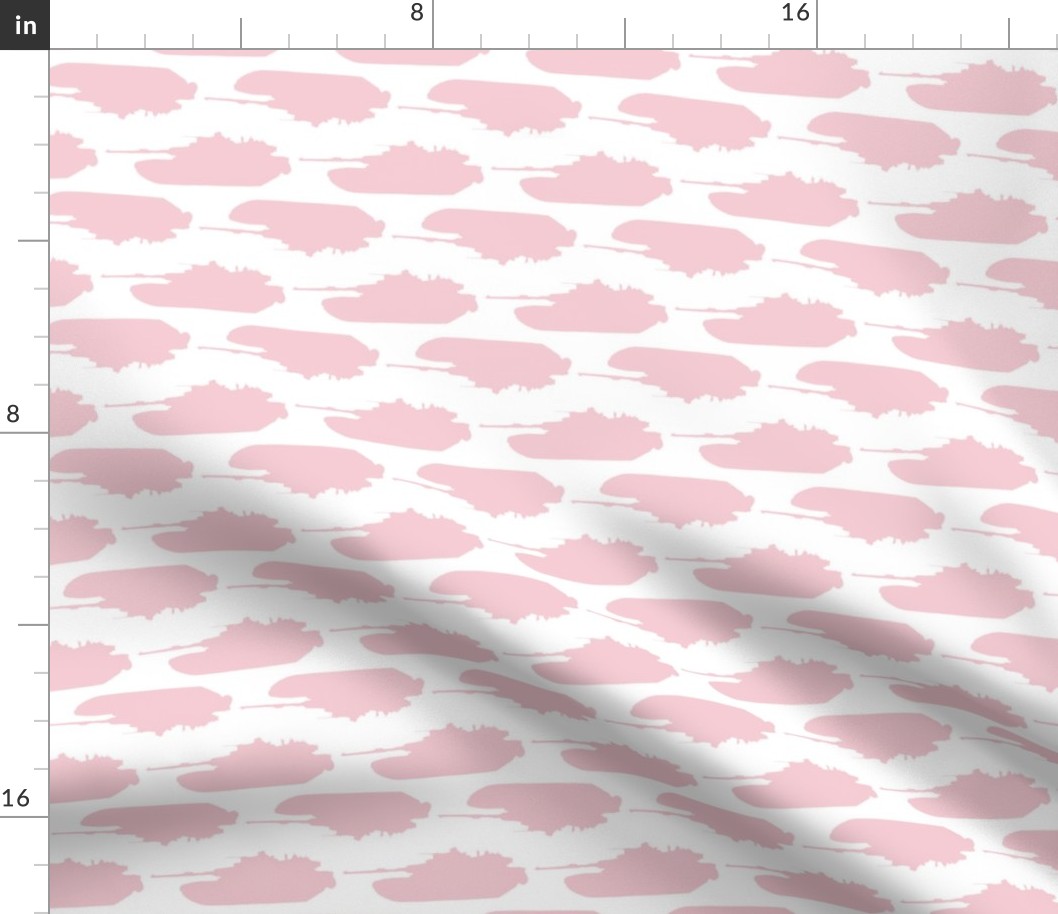 M1A1 Tank in a Pink and white background offset pattern