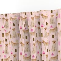 yellow lab ice cream dog breed labrador retriever fabric pink