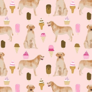 yellow lab ice cream dog breed labrador retriever fabric pink