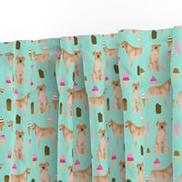 yellow lab ice cream dog breed labrador retriever fabric blue