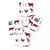 farm fabric nursery decor tractors animals farming  buffalo plaid