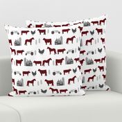 farm fabric nursery decor tractors animals farming  buffalo plaid