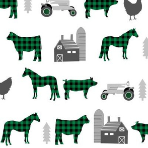 farm fabric nursery decor tractors animals farming green