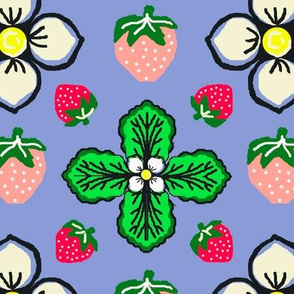 Strawberries Orderly blue