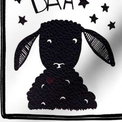 Baa baa black sheep pillow