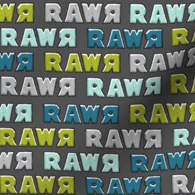 modern dino - multi rawr - RAWR (dark grey)