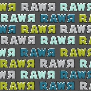 modern dino - multi rawr - RAWR (dark grey)