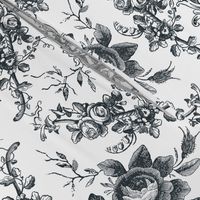 Lady Mary's Roses Black Floral Toile