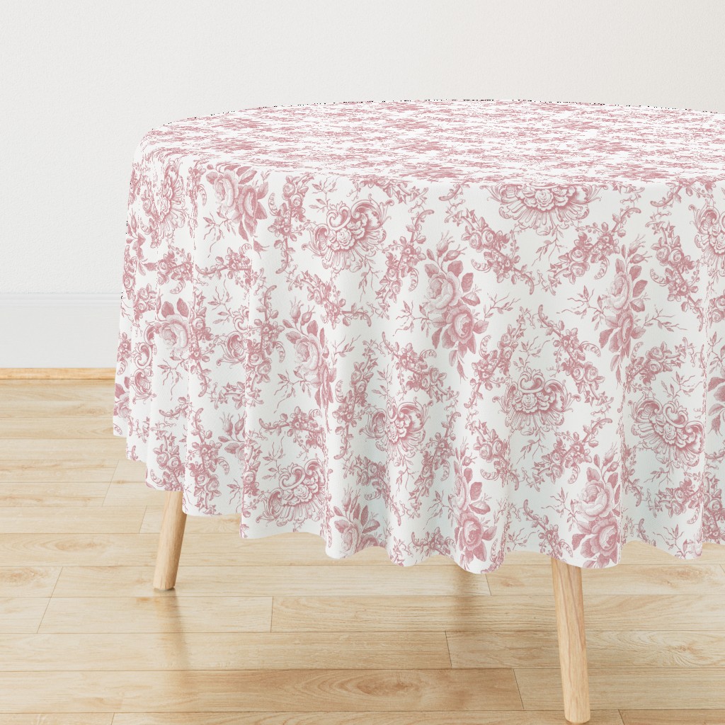 Lady Mary's Roses Pink Floral Toile