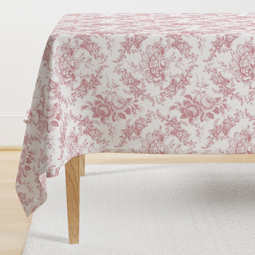 Lady Mary's Roses Pink Floral Toile