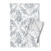 Lady Mary's Roses Grey Floral Toile