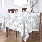 Lady Mary's Roses Grey Floral Toile