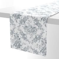 Lady Mary's Roses Grey Floral Toile