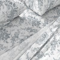 Lady Mary's Roses Grey Floral Toile