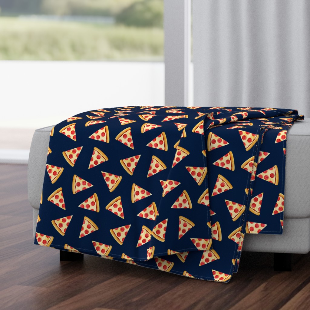 pizza slice (navy) food fabric