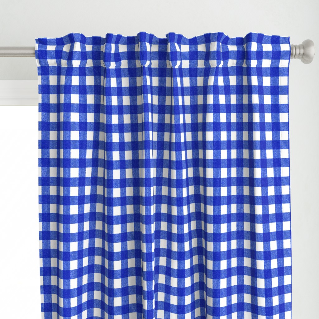 blue textured gingham