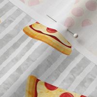pizza slice (light grey stripes) food fabric